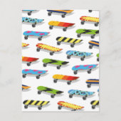 Skateboard Cartoon. Postkarte (Vorderseite)