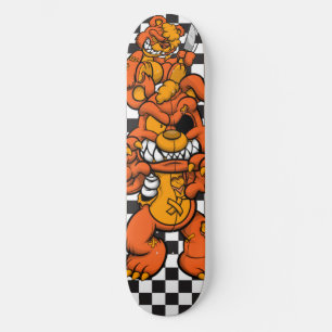 Skateboard-Checkerboards Orange Teddies Skateboard