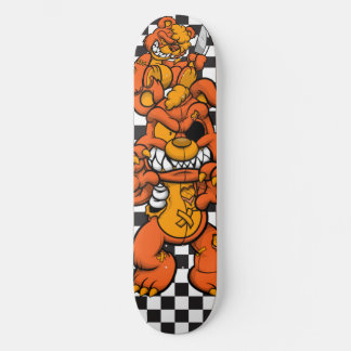 Skateboard-Checkerboards Orange Teddies Skateboard