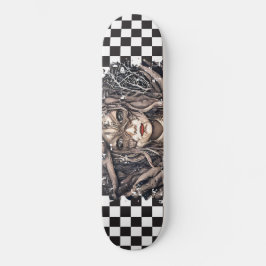 Skateboard Checkered Retro Girl