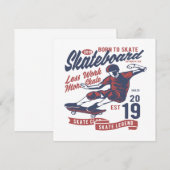 Skateboard-Club Geboren für den Skate Einladung (Vorne/Hinten)