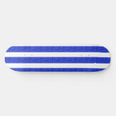 Skateboard "cool Chic Blue Geometric Stripes" (Horizontal)