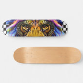 Skateboard Coole Leuchtenaugen im Retro-Look (Horizontal)