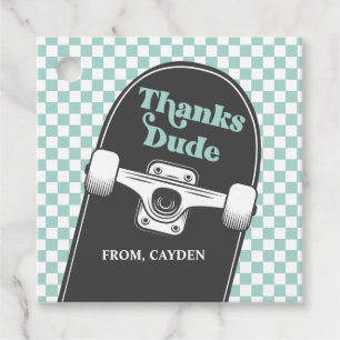 Skateboard-Cooler-Typ Geburtstag Danke Kumpel Geschenkanhänger