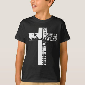 Skateboard-Cross-Faith Ein Haufen Jesus T-Shirt