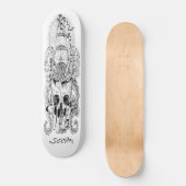 Skateboard Custom Skeleton Nautical Pirate King (Vorderseite)