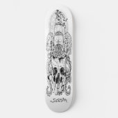 Skateboard Custom Skeleton Nautical Pirate King (Vorderseite)