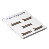 Skateboard Dackel Hund Memo Notizblock (angewinkelt)