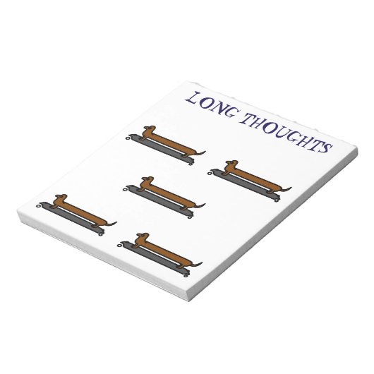 Skateboard Dackel Hund Memo Notizblock (Rotiert)