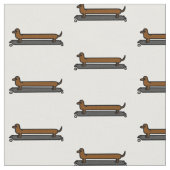 Skateboard-Dackel Stoff (Nahaufnahme)