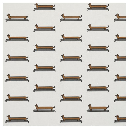 Skateboard-Dackel Stoff (Muster)