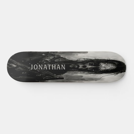 Skateboard Dark Frighening Zombie Warrior (Horizontal)