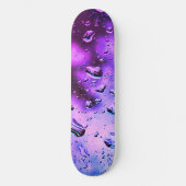 Skateboard Deck, Deep Lila Raindrops Design (Vorderseite)