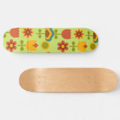 Skateboard-Deck der Retro-Blume - Skateboard (Horizontal)
