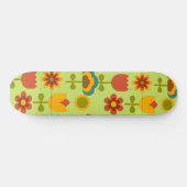 Skateboard-Deck der Retro-Blume - Skateboard (Horizontal)