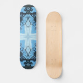 Skateboard-Deck für Blaues Kreuz-Muster Skateboard (Vorderseite)