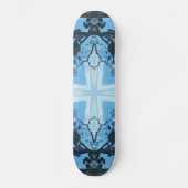 Skateboard-Deck für Blaues Kreuz-Muster Skateboard (Vorderseite)