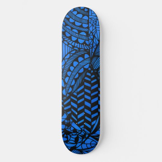Skateboard Deck "Geometric Blue" (Vorderseite)