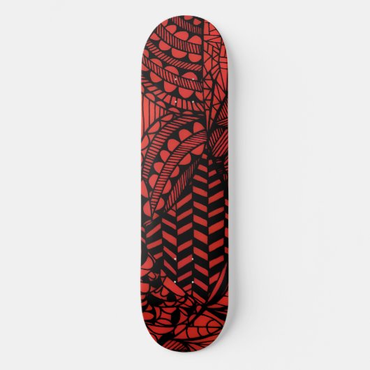Skateboard Deck "Geometric Red" (Vorderseite)