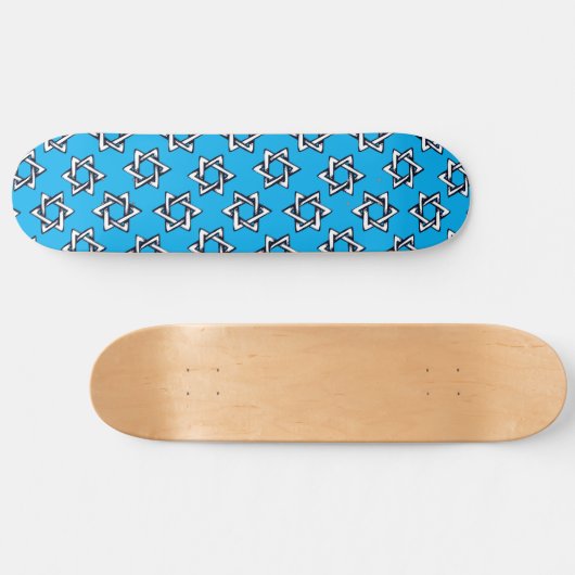 Skateboard Deck Judaika - Geschenke - Jüdische Sta (Horizontal)