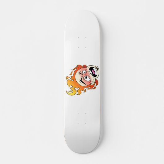 Skateboard-Deck mit dem Scovillicer-Feuerkopf Skateboard (Vorne)