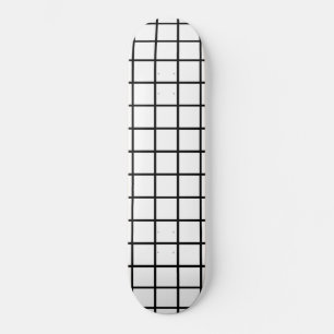 Skateboard-Deck mit weiß-schwarzem Rastermuster Skateboard