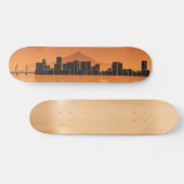 Skateboard Deck - Portland Skyline - Orange (Horizontal)