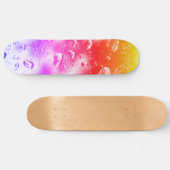 Skateboard Deck, Regenbogen-Regentropfen (Horizontal)
