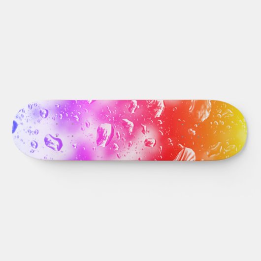Skateboard Deck, Regenbogen-Regentropfen (Horizontal)