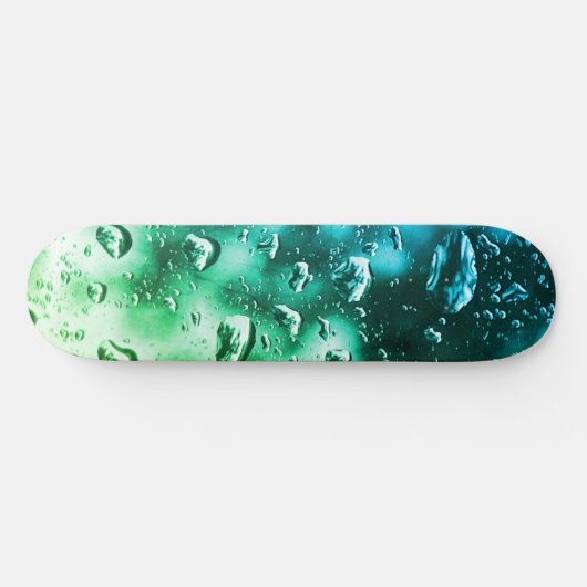 Skateboard Deck, Seafoam Raindrops Design (Horizontal)