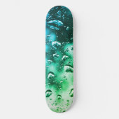 Skateboard Deck, Seafoam Raindrops Design (Vorderseite)