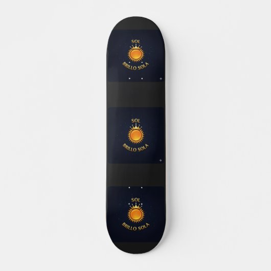 Skateboard Deck with Sol Brillo Sola Logo | Inspir (Vorne)