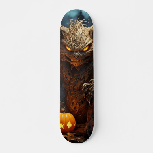 Skateboard Demoníaca criatura gato con calabaza (Vorne)