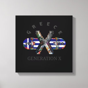 Skateboard der Generation X Griechenland der 70er  Leinwanddruck