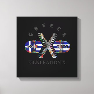 Skateboard der Generation X Griechenland der 70er  Leinwanddruck