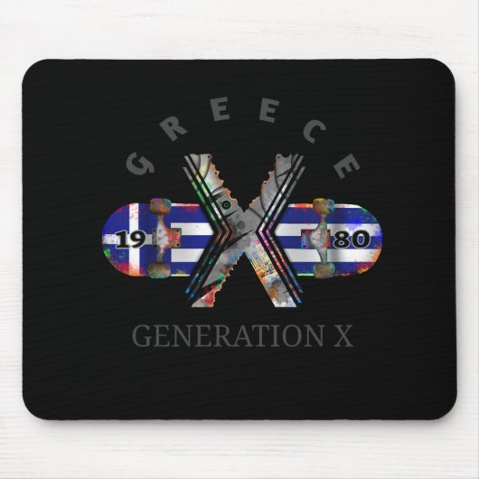 Skateboard der Generation X Griechenland der 80er Mousepad (Vorne)