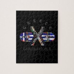 Skateboard der Generation X Griechenland der 80er Puzzle