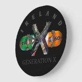 Skateboard der Generation X Irland der 1960er Jahr Große Wanduhr (Winkel)