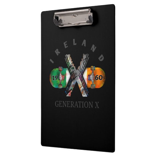 Skateboard der Generation X Irland der 60er Jahre Klemmbrett (Links)