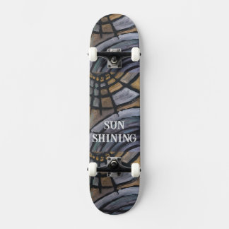 SKATEBOARD DESIGN SUN SHINING