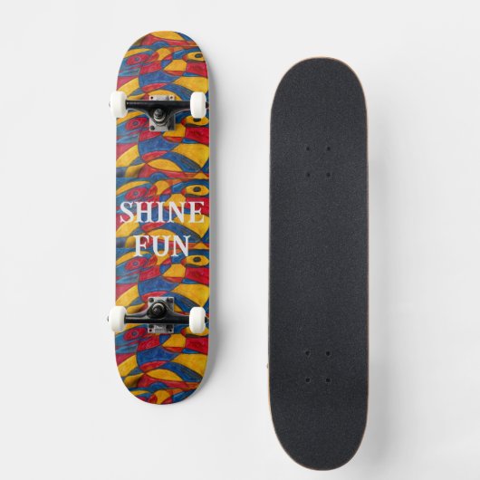 SKATEBOARD DESIGN VON KÜNSTLER PAULA REILLY. (Vorderseite)
