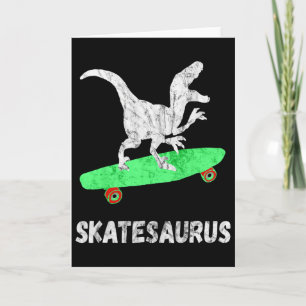 Skateboard Dinosaur Skateboard fahrender T-Rex Lus Karte