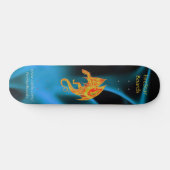 Skateboard "Dragon in Blue Flames" (Horizontal)