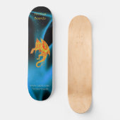 Skateboard "Dragon in Blue Flames" (Vorderseite)