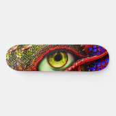 Skateboard Dragon Retro Cooles Auge (Horizontal)