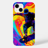 Skateboard durch Farben Case-Mate iPhone Hülle (Rückseite)