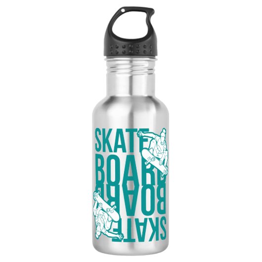 skateboard  edelstahlflasche (Vorderseite)