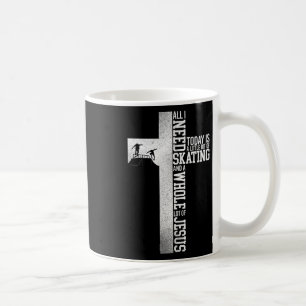 Skateboard Ein Haufen Jesus Kreuz Glaube Vintag Kaffeetasse