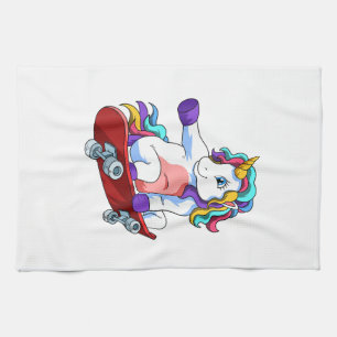 Skateboard-Einhornliebhaber Skateboarder Skateboar Geschirrtuch