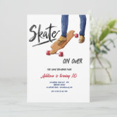 Skateboard Einladung (Stehend Vorderseite)